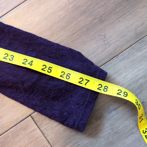 LOFT Purple Lace Long Sleeve with Ribbon Detail | Women's Medium - Picture 7 of 7